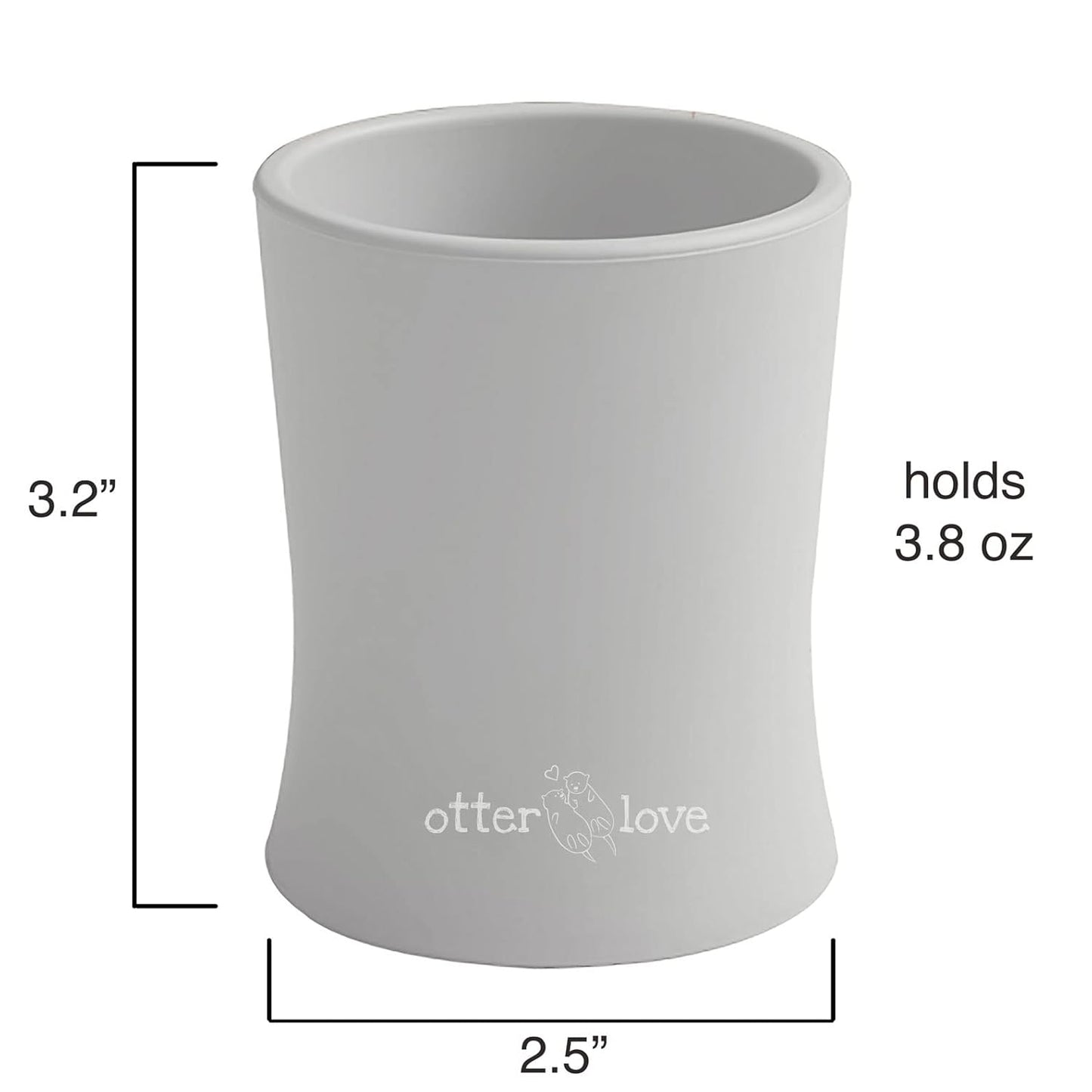 otterlove Silicone Baby & Toddler Training Cup - Pediatric OT Approved - 100% Platinum Pure LFGB Silicone - Unbreakable - Plastic Free - Tiny Cup Perfect for Baby Led Weaning (2 Pack - Sage + Sand)