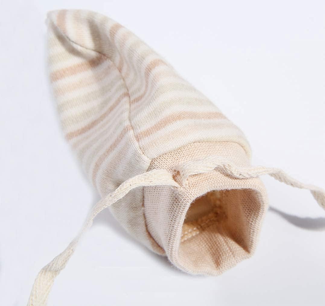 Newborn Mittens No Scratch 100% Organic Cotton 3 Packs Mitts Baby Boy Girl Neutral With String 0-12 months