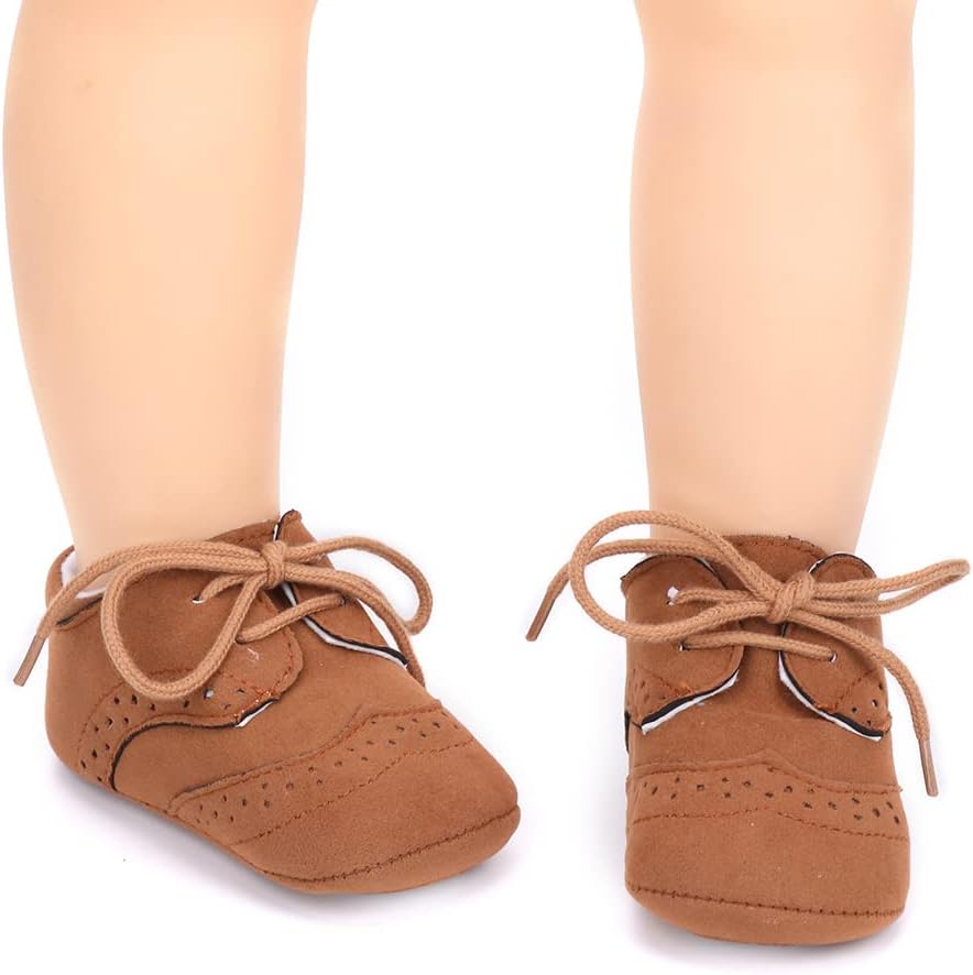 LONSOEN Baby Girls Boys Loafers Prewalker Dress Crib Shoes