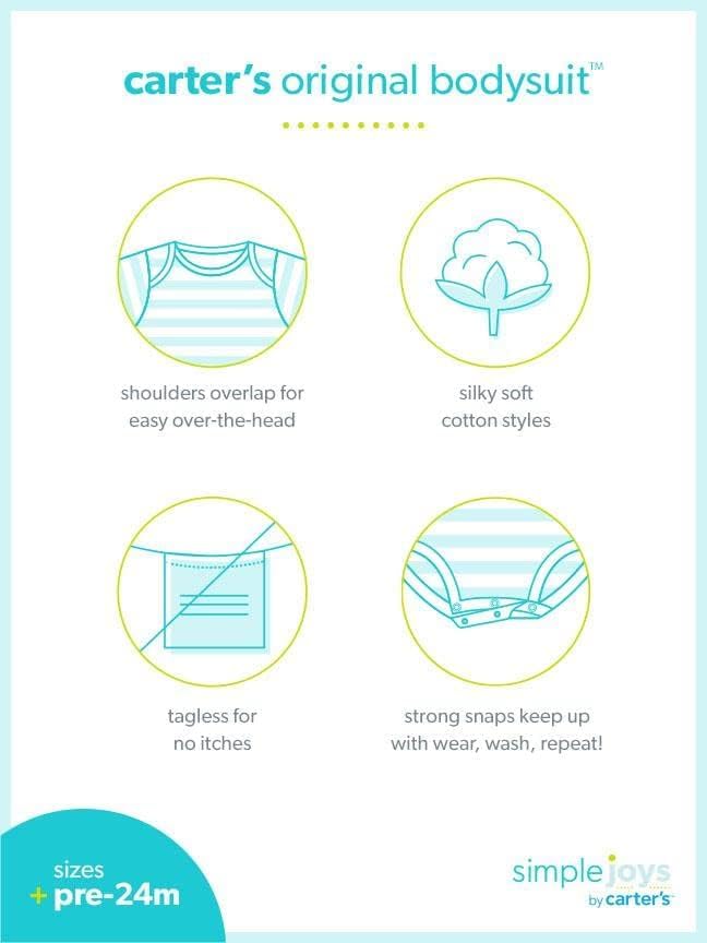 Simple Joys by Carter's Baby 8-Pack Short-Sleeve Bodysuit