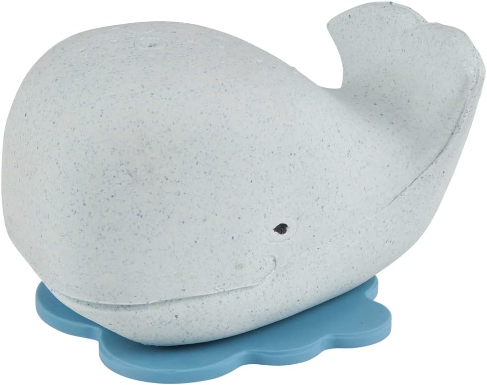 HEVEA Squeeze'n'Splash Whale Bath Toy - Bath Toy for Babies and Toddlers - 100% Natural Rubber, Plant Based, Plastic-Free, BPA-Free