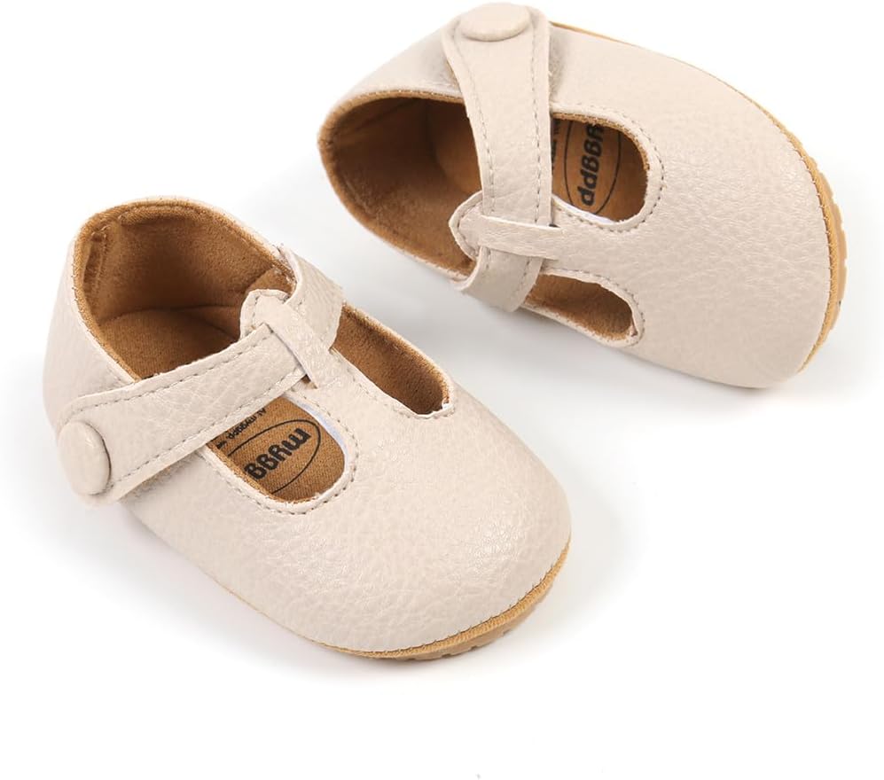 Baby Shoes Mary Jane Flats Non Slip Soft Sole Infant Toddler Sneakers First Walkers Party Christmas Dress Shoes