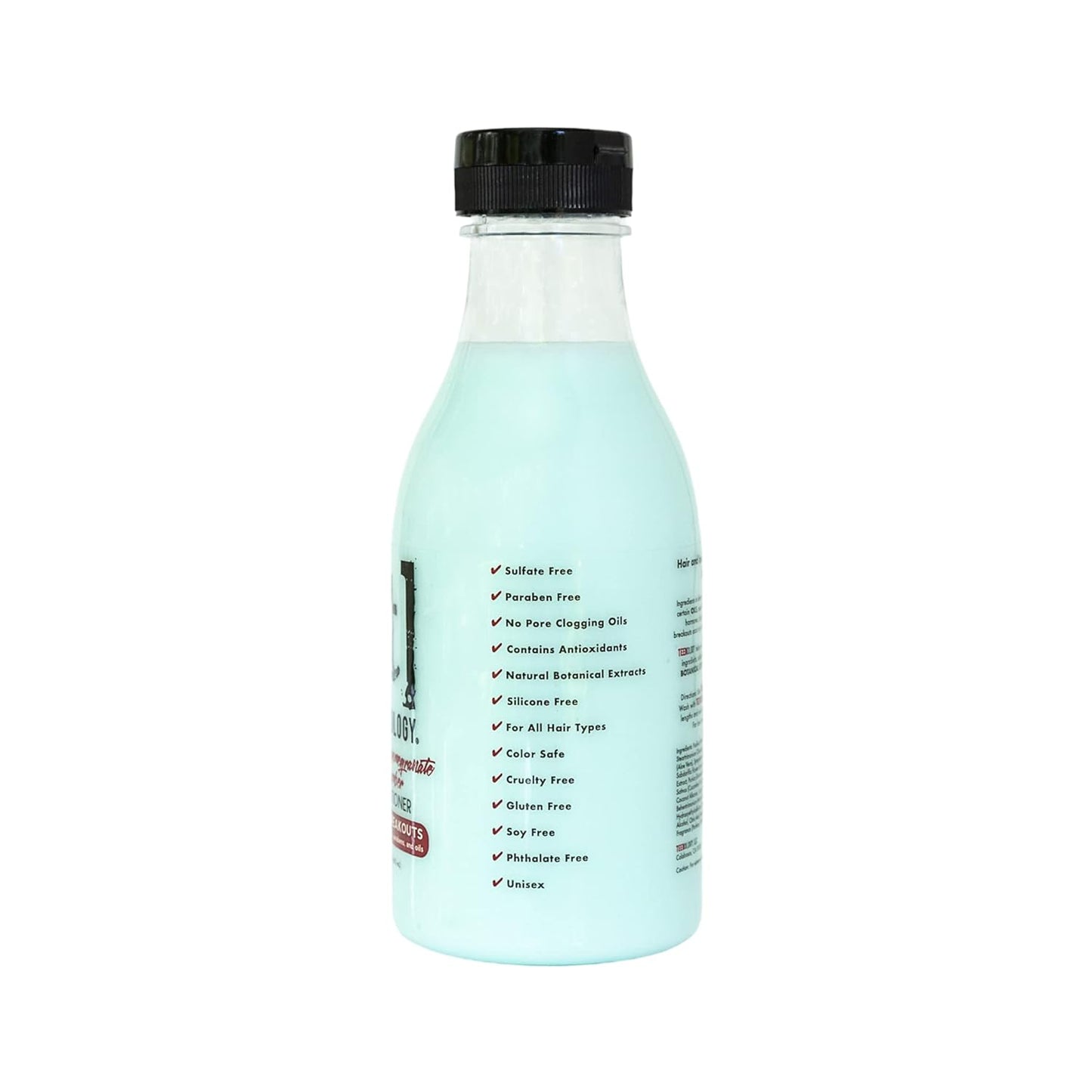 Teenology Conditioner for Teens - Avoid Forehead and Body Acne - Sulfate and Paraben Free, Noncomedogenic, Natural Botanical Extracts, Blueberry Pomegranate Cucumber - 16 oz.