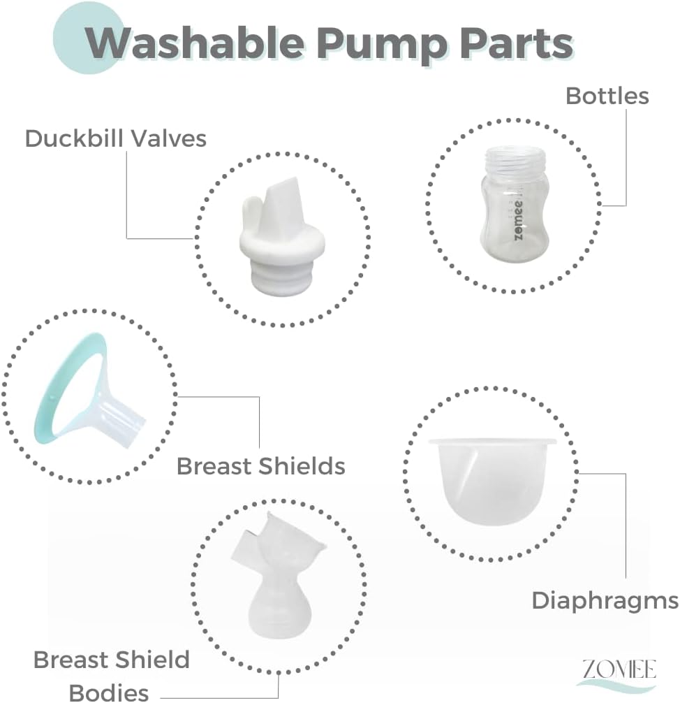 Zomee Air Tubes & Connectors for Z2 Breast Pump(2-Pack 80 CM) Durable & BPA-Free Replacement Tubing Parts