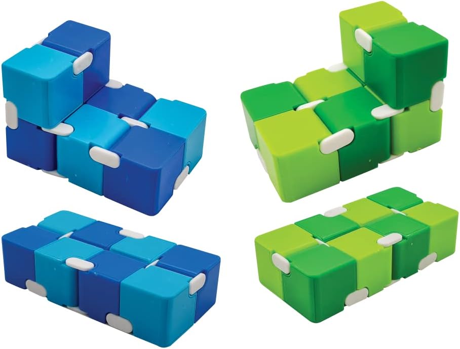 Raymond Geddes Infinity Cube Fidget Toys (Pack of 12) - Block Fidget Toys for Kids - Novelty Toys for Birthday Party Favors and Prizes