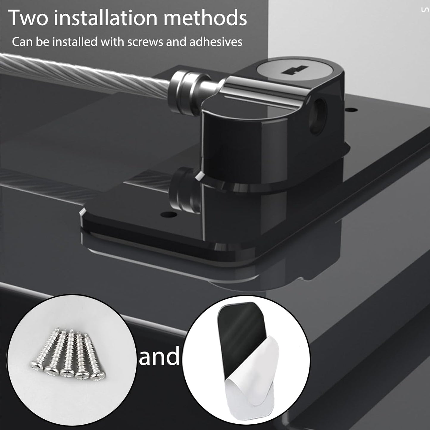 Fridge Lock (2 Pack),Refrigerator Lock with Keys,for Fridge, Cabinet Locks, Drawers, Dishwasher, Toilet and Child Safety Cabinet Locks, Traceless Adhesive No Drilling (Black), 1, AQS2-01