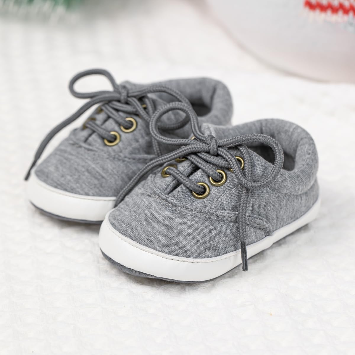 Morbido Infant Baby Boys Girls Canvas Sneaker Toddler Slip On Anti Skid Newborn First Walkers Candy Shoes for 0-18 Months