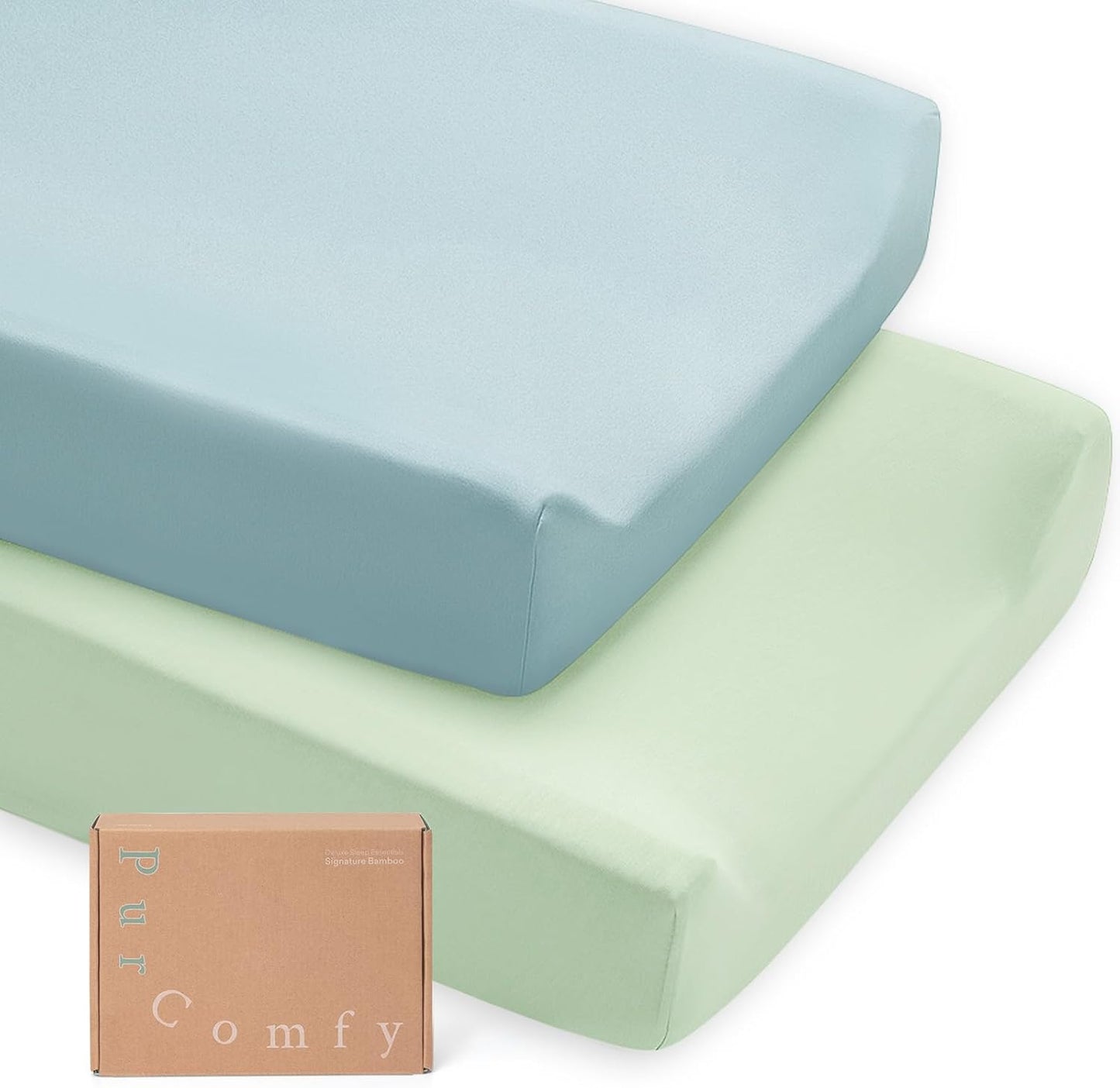 Supersoft Diaper Changing Pad Covers, 2-Pack Premium Bamboo Viscose Change Table Pad Covers for Baby Girls and Boys, Hypoallergenic Stretchy Changing Table Cover Sheets