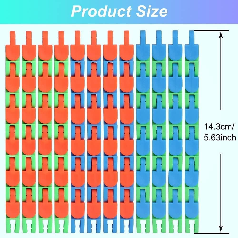 144pcs Random 24 Links Wacky Tracks Snap and Click Fidget Toys, Finger Sensory Toys, Snake Puzzles for Stress Relief, Party Bag Fillers, Party Favours, Random Color,Party Supplies,Carnival Gift