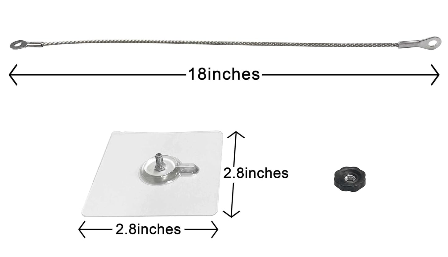 18 inches Stainless Steel Furniture Straps for Baby Proofing, No-Drill Furniture Anchors Earthquake Straps, Prevent Falling and Anti Tip TV Safety Straps, 6 Pcs