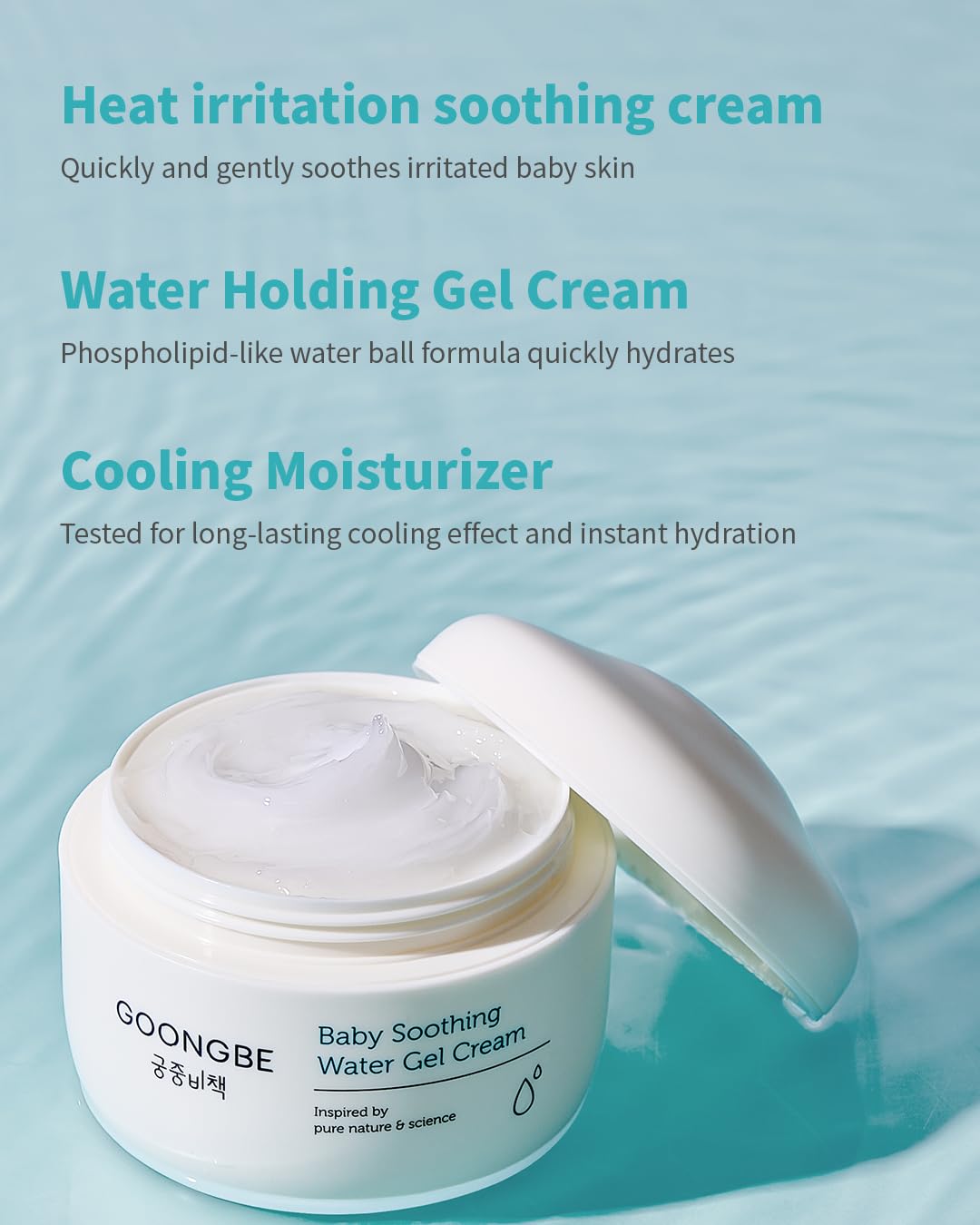 Baby Easy Wash Sun Lotion SPF 30 & Soothing Water Gel Cream - Korean Zinc Oxide Mineral Sunscreen & Cooling Moisturizer - Vegan Hypoallergenic for Ages 0-3, Lotion 2.11oz & Gel Cream 3.38oz