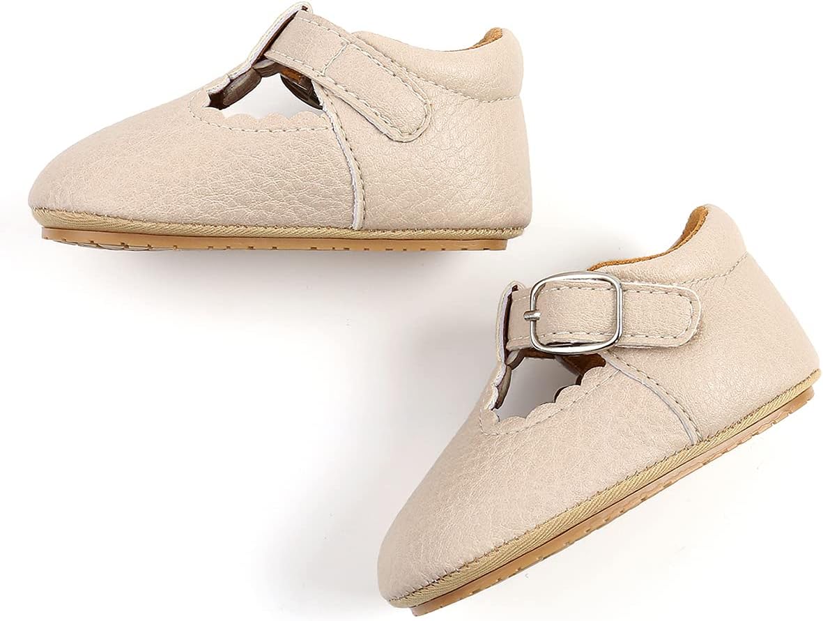 Baby Shoes Mary Jane Flats Non Slip Soft Sole Infant Toddler Sneakers First Walkers Party Christmas Dress Shoes