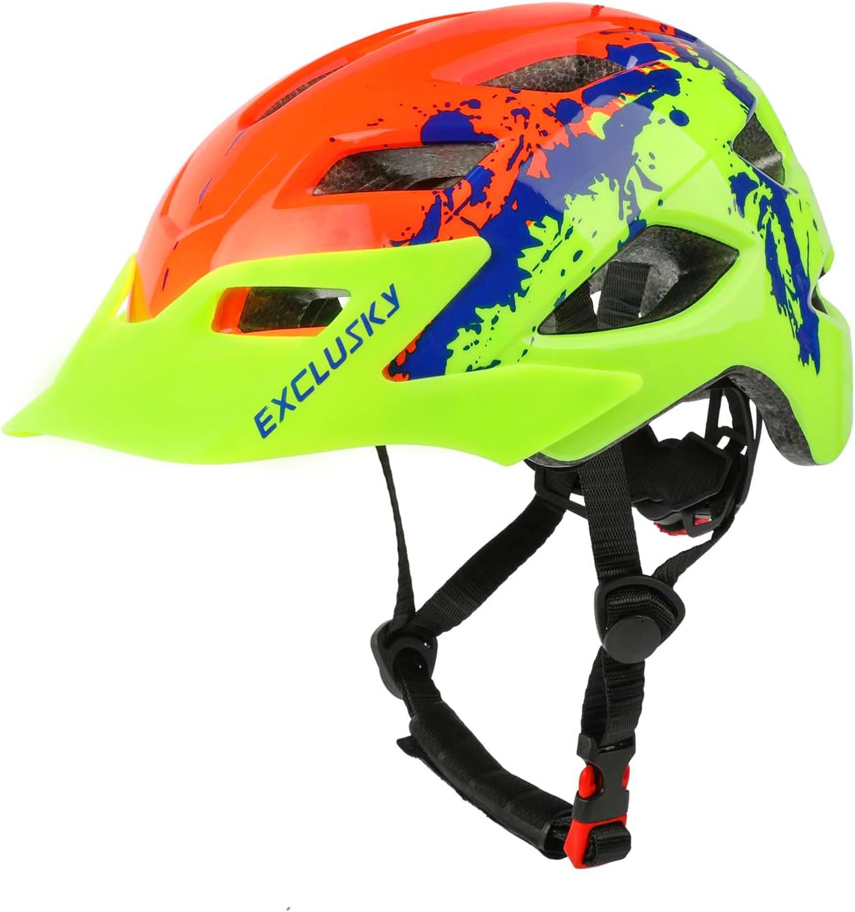 Kids Helmet, Exclusky Kids Bike Helmet Adjustable Safety Lightweight Children Bicycle Helmet for Kids Skating Cycling Scooter Boys and Girls Bicycle Helmets Ages 5-8-14