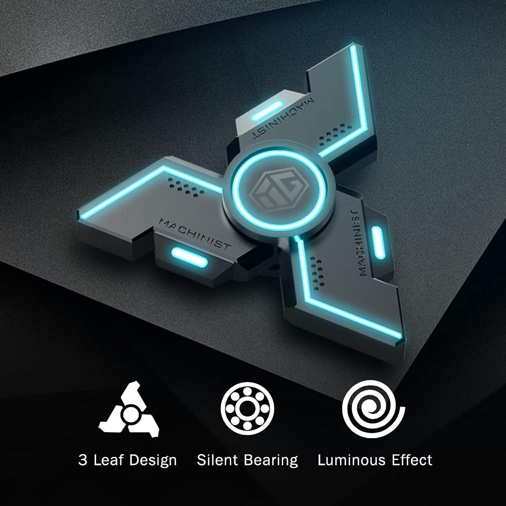 INNÔPLUS Fidget Spinners for Kids, Fidget Toys for Kids,Metal Fidget Spinner with Luminous Light Stress Relief, Spinner Absorb Light Then Release in Dark