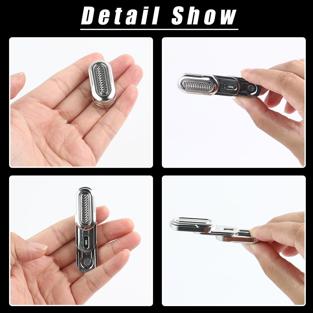 STONESTAR CP3 Mini Fidget Slider, Magnetic Metal Fidget Toys Adult EDC Fidget Toy Haptic Slider, ADHD Tools Sensory Toys Anti-Anxiety Stress Relief Toy for Unisex Adults (Silver)