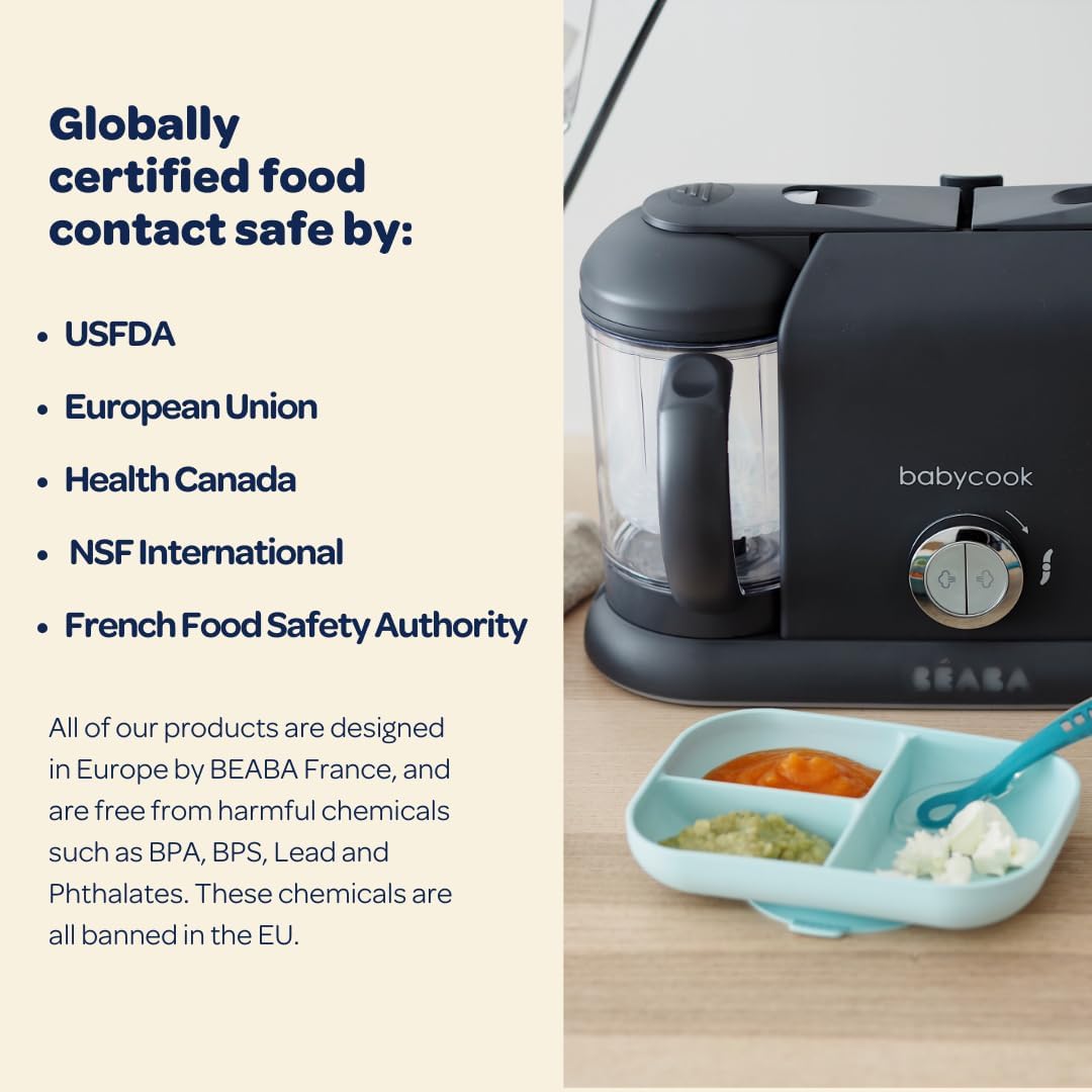 BEABA Babycook Duo 4 in 1 Baby Food Maker, Baby Food Processor, Baby Food Blender Baby Food Steamer, Make Fresh Healthy Baby Food at Home, 9.1 Cup Capacity, Makes 54 Servings in 20 Mins, Oat