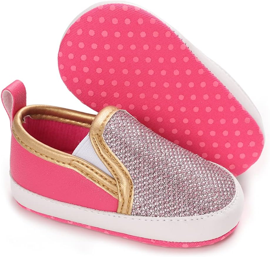 LONSOEN Baby Girls Boys Loafers Prewalker Dress Crib Shoes