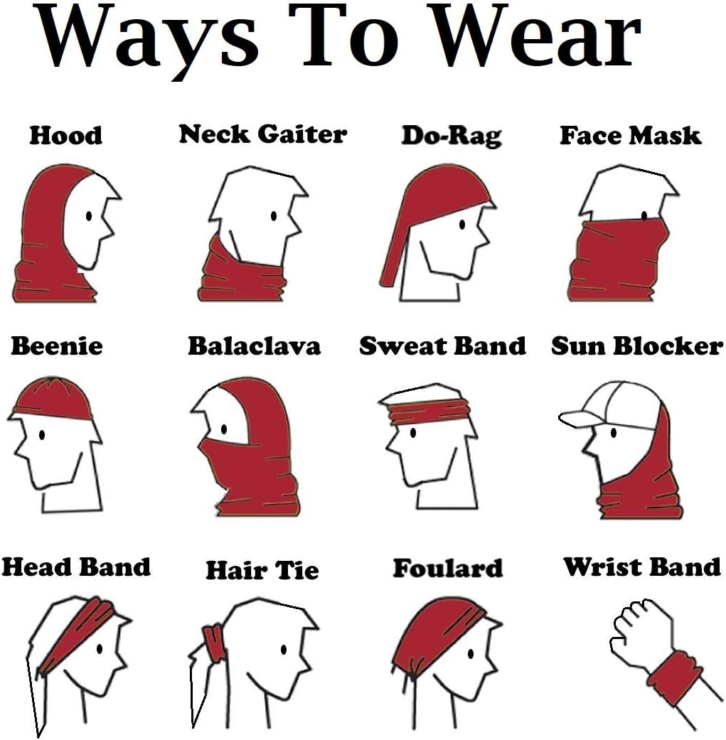 $averPak BodyForge & InsectGuard - Permethrin Treated Mosquitoes, Flies, Ticks & More Insect Repellent Tube Bandanna Neck Gaiter Headband (Black)