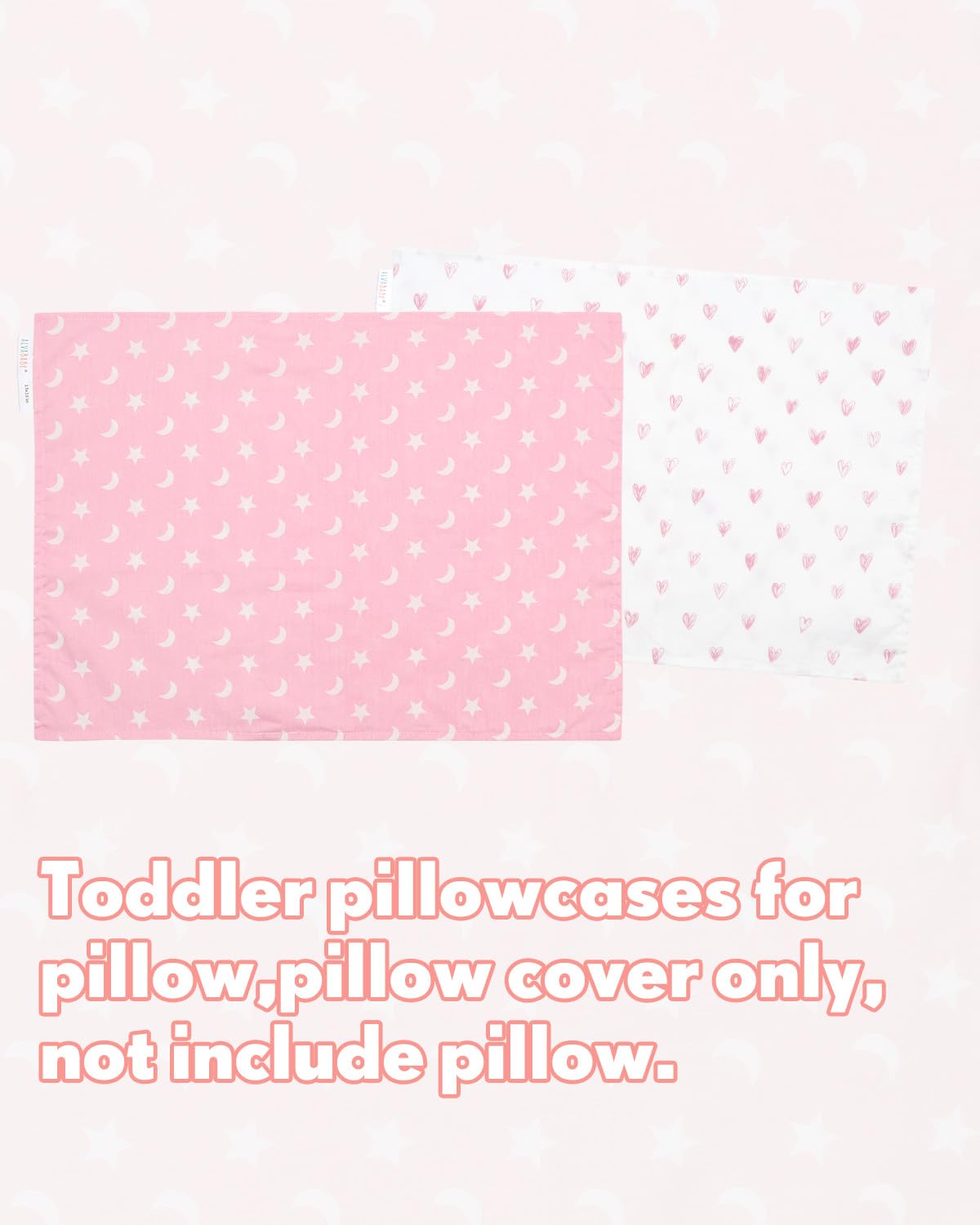 ALVABABY Toddler Pillowcases Fits 14x20in,13x18in Kids Cotton Baby 2 Packs Envelope Kids Pillow Cover for Boy Girl Sleeping Travel 2L-FTP18A