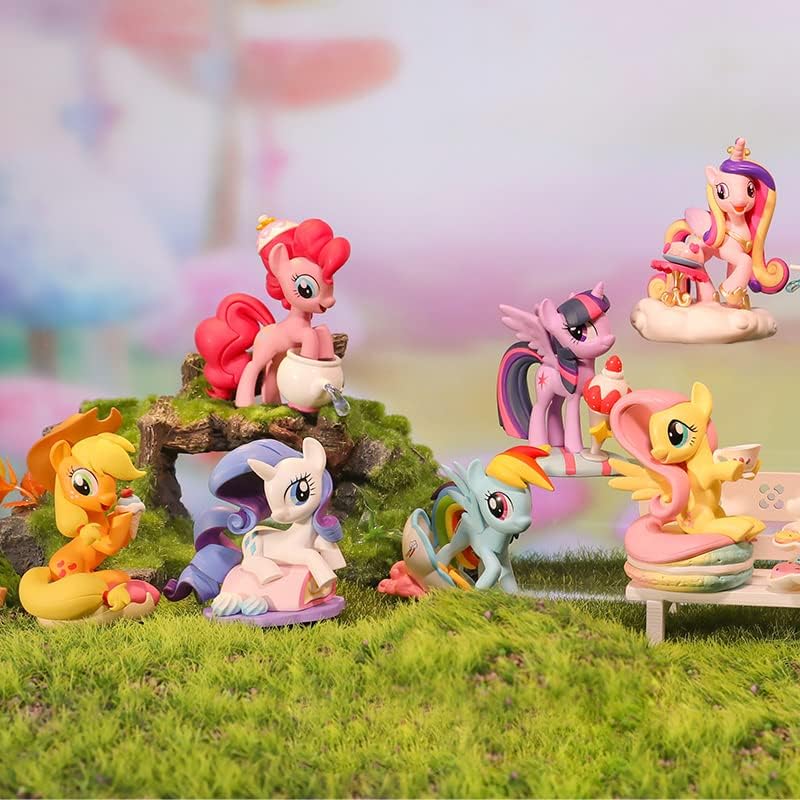 POP MART My Little Pony Leisure Afternoon Series, 3PCs My Little Pony Blind Box Figures, Random Design Action Figures Collectible Toys Home Decorations, Holiday Birthday Gift, Triple Box