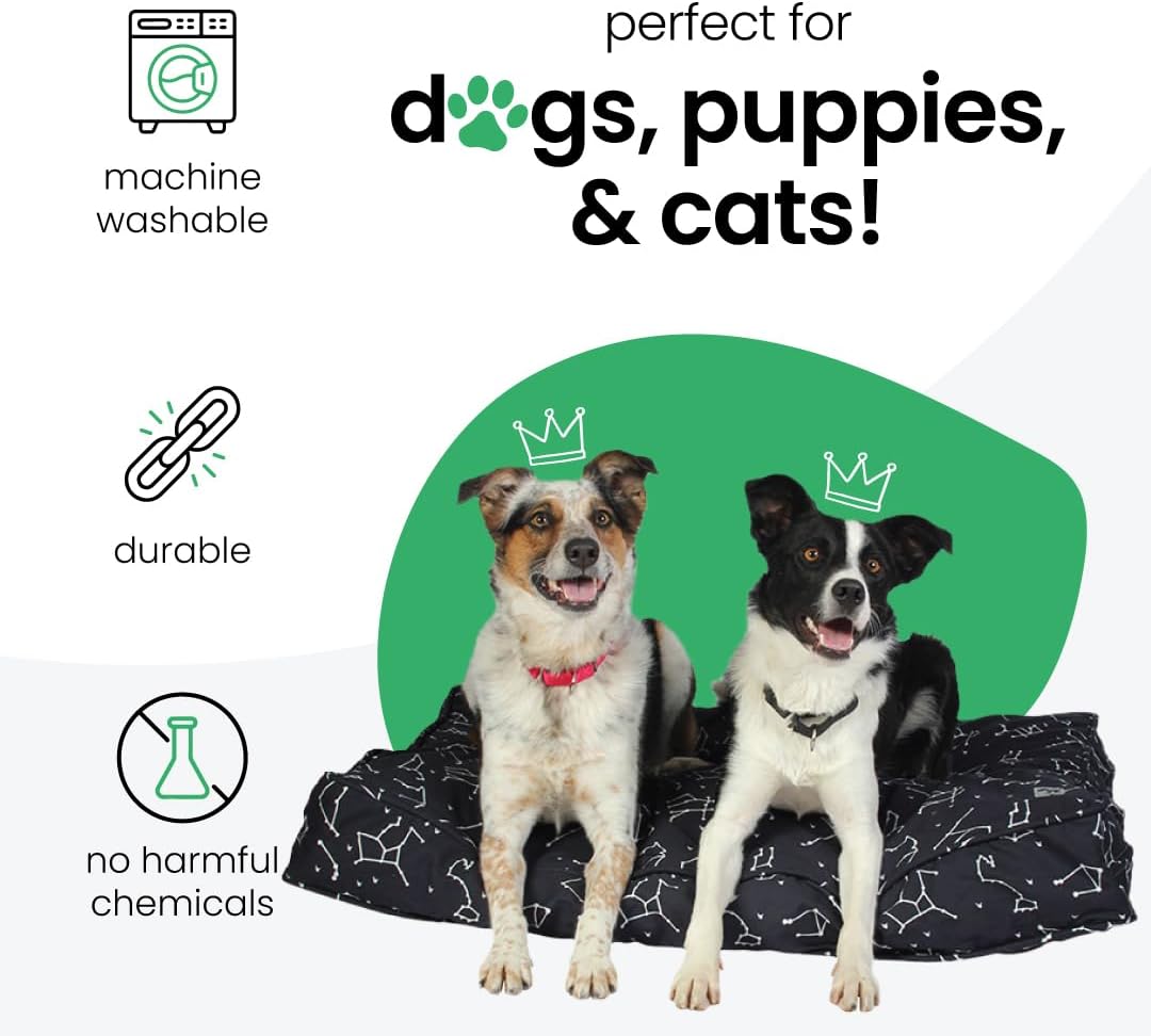 Molly Mutt Large Crib Mattress Cover - Rocketman Print - Measures 27”x52”x5”- 100% Cotton - Durable - Breathable - Sustainable - Machine Washable Dog Bed Cover