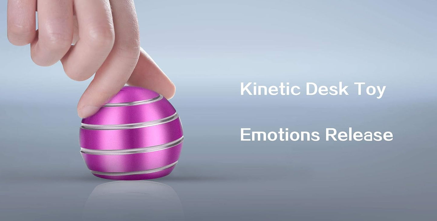 Kinetic Optical Illusion Balls, Fidget Toys for Adults Stress Relief, Desk Toys for Office Conversation Piece (Rose)