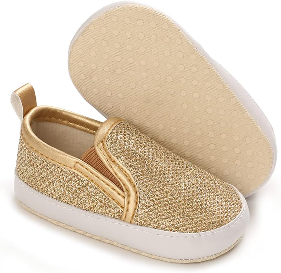 LONSOEN Baby Girls Boys Loafers Prewalker Dress Crib Shoes