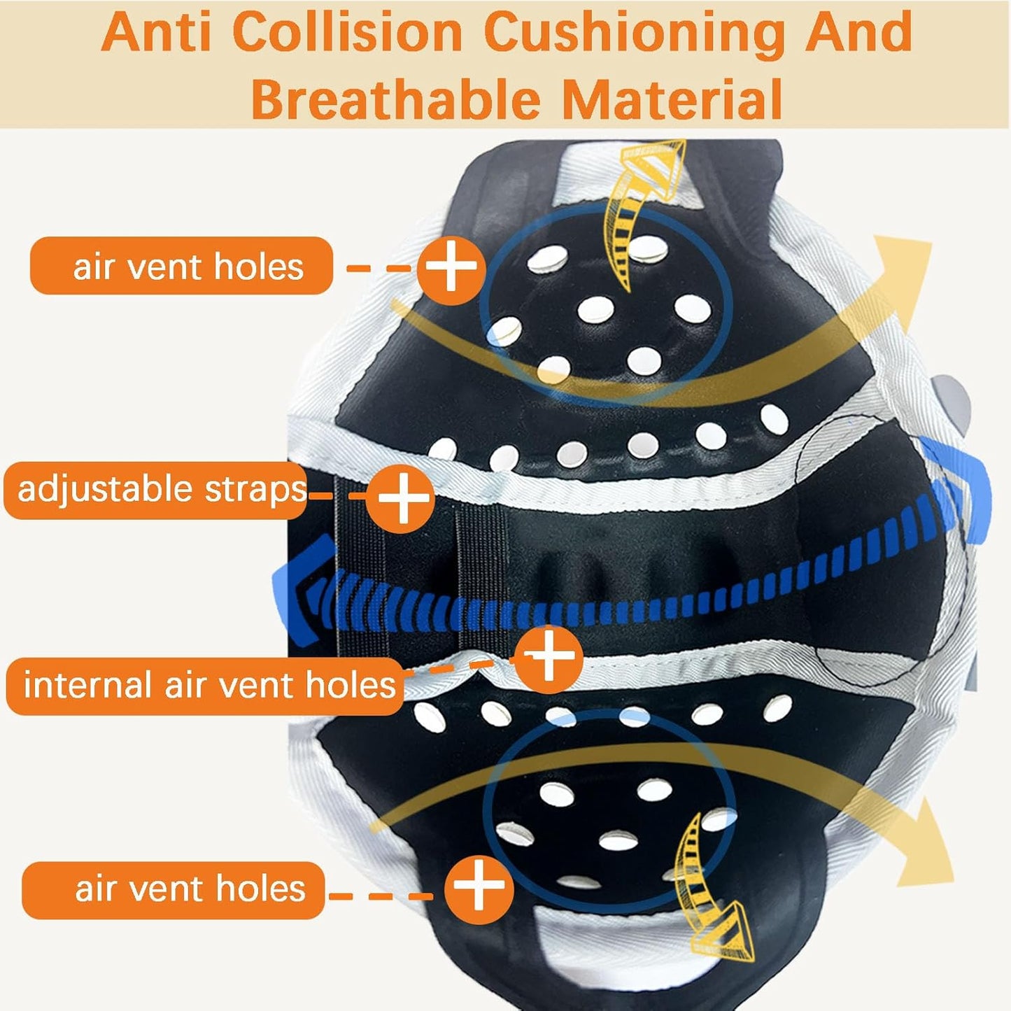 Baby Helmet for Crawing Walking,Soft Infant Safety Helmet,Baby Helmet 1-2 Years for Anti-Fall Head Protector,Adjustable, Breathable