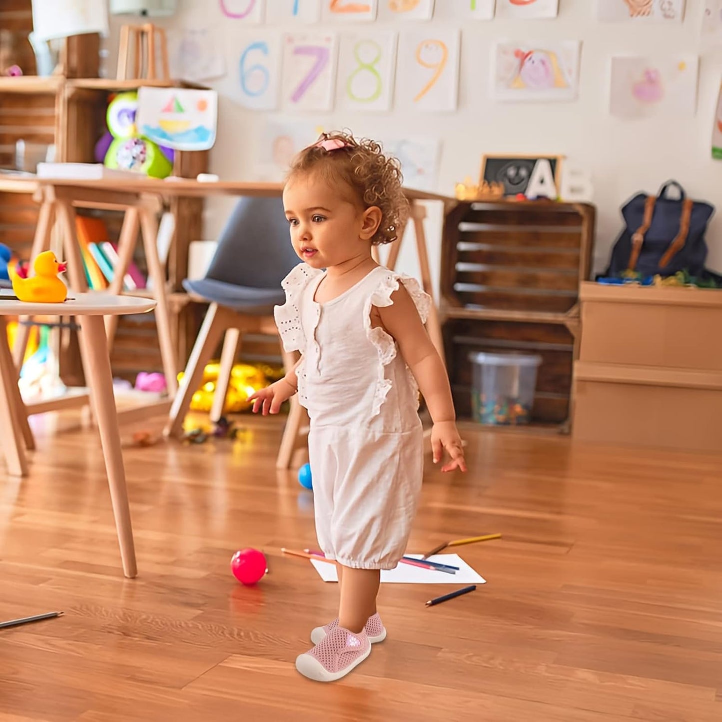 Charrost Toddler Baby Girl Boy First Walking Shoes Checkered Sneakers Sizes 3/4/5/6/7/8T. Soft, Cute,Flexible for First Walkers. Non-Slip, Slip On, Wide Toe Box Indoors Outdoors