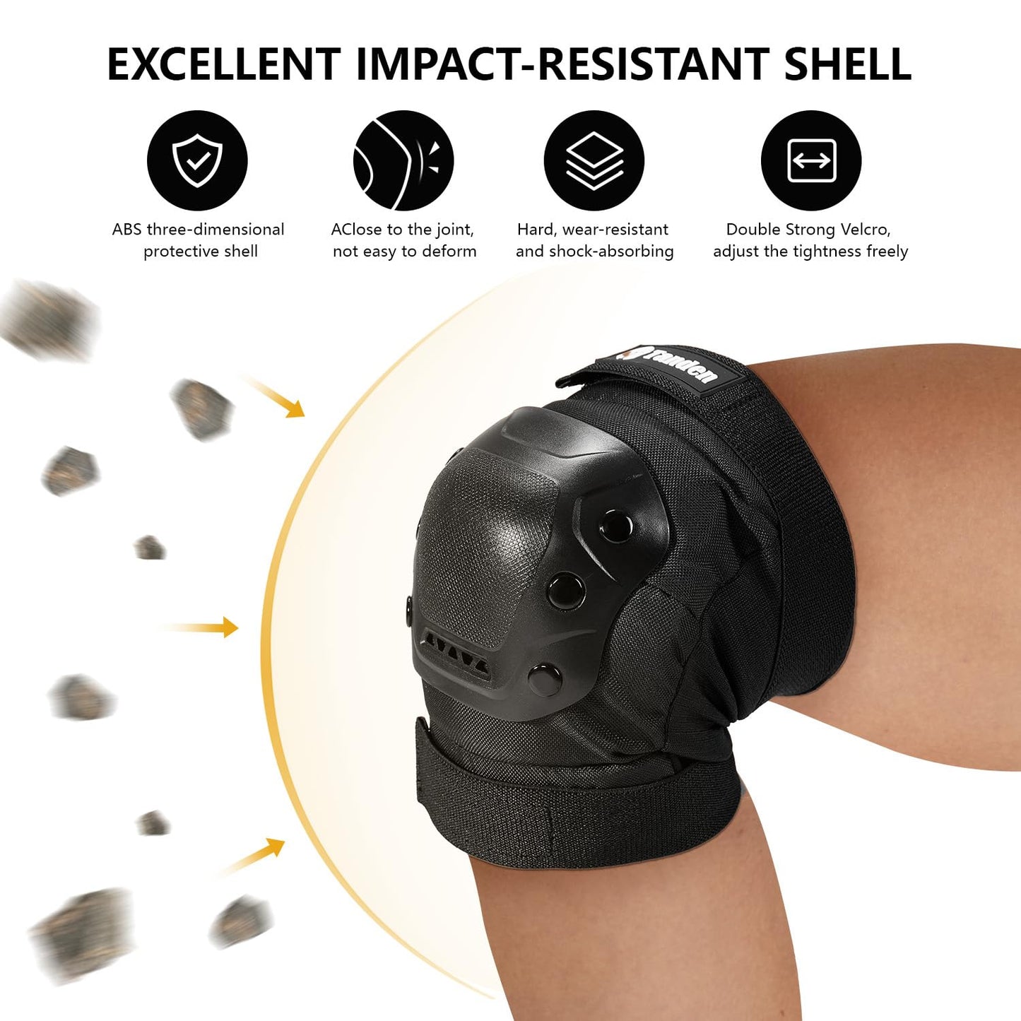 Skateboard Protective Gear Youth Knee Pads and Elbow Pads Set, Elbow and Knee Pads for Roller Skating Wrist Guards Skateboarding Pads