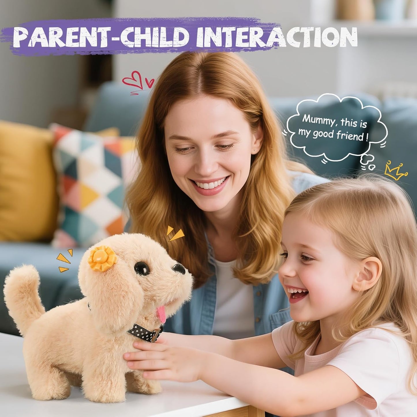 16 Pcs Robot Dog Toys for Girls, Toys for 3 4 5 6 7 8 Year Old Girls Kids Boys, Realistic Robot Puppy Toys for 5-7 6-8, Ideas Birthday Gifts for Girl 3 4 5 6 Year Old