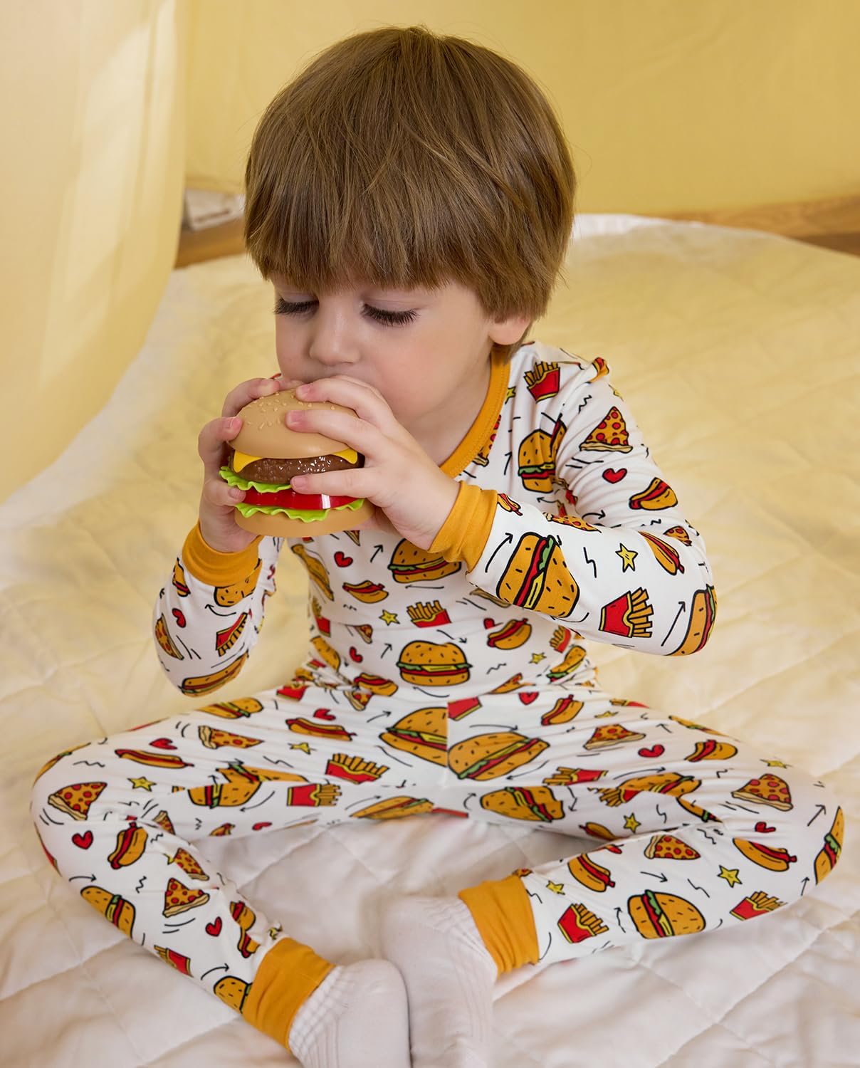 Bamboo Viscose Toddler Pajamas Boys Girls Baby 12M-8Y Pjs Sets Kids 2pcs Snug fit Long-Sleeve Sleepwear