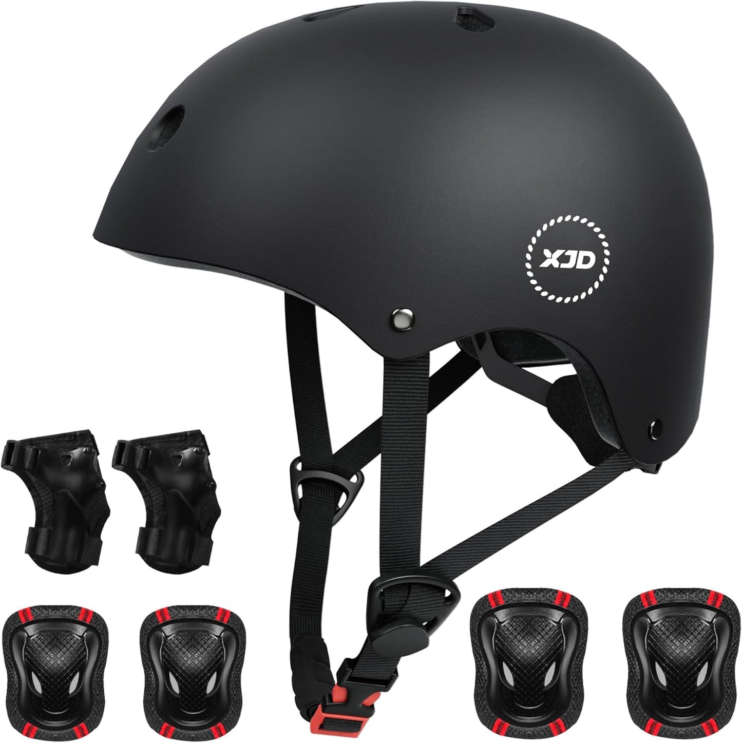 XJD Kids Bike Helmet,Multi-Sport Protective Gear Set for 3-5-8-14 Years Boys Girls with Knee and Elbow Pads Wrist Guards fit Roller Skates,Cycling,Skateboarding,Skating Scooter