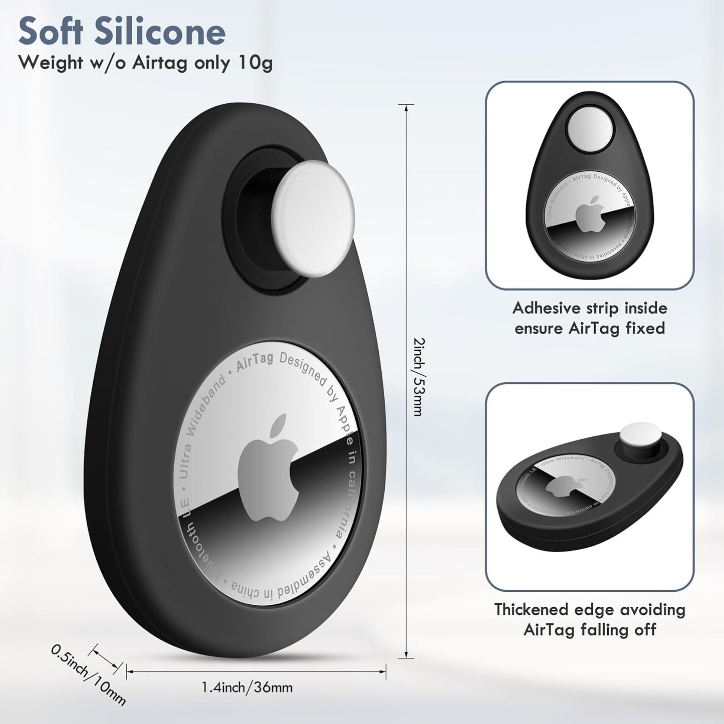 for Airtag Holder for Kids Hidden 4 Pack GPS Tracker Case, Anti-Removal Sercutiry Air Tag Case with Pins, GPS Cover Suitable for Children, Elderly, Pets, Backpack, Luggage