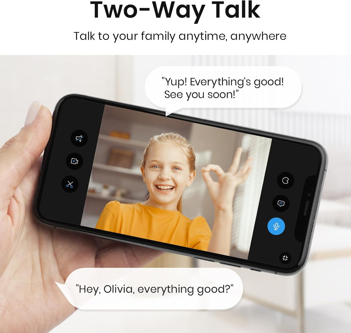 AOSU 4MP Security Camera Indoor, 2.5K Baby Monitor Pet Camera 360° for Home Security, WiFi Camera with 5/2.4 GHz Wi-Fi, One-Touch Call, Smart Motion Tracking, IR Night Vision, Compatible with Alexa