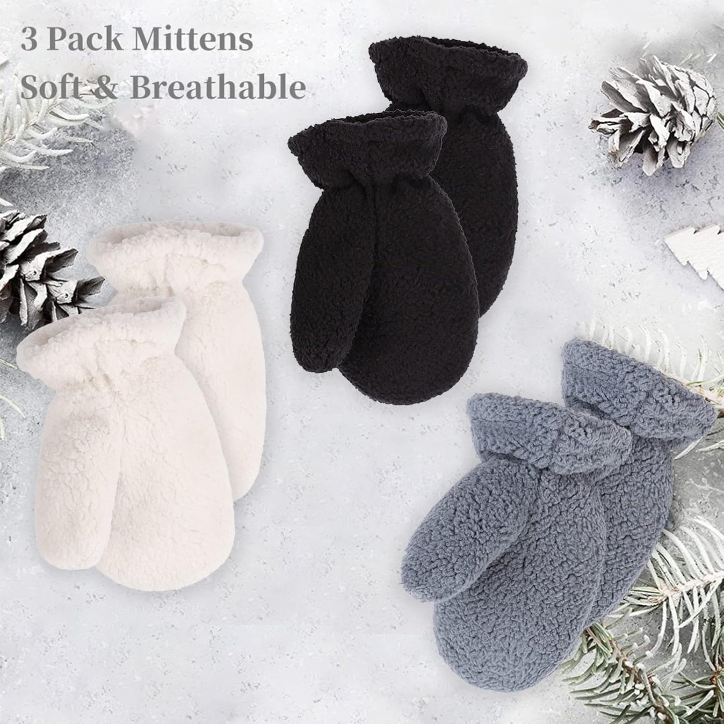 Zsedrut Baby Boys Winter Glove Warm Toddler Infant Girls Mittens Fleece Lined Gloves 1-7 Years