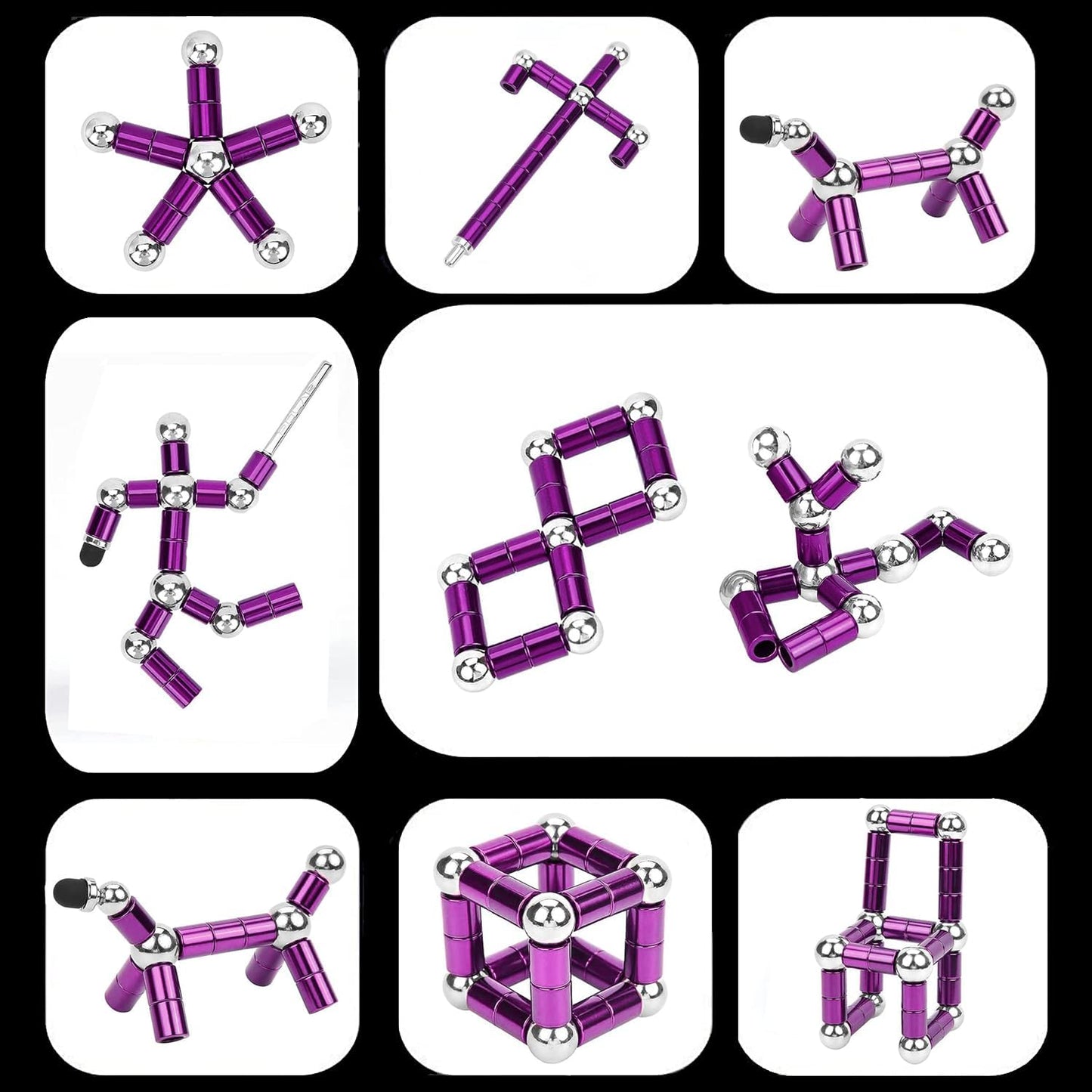 Fidget Pen,Magnetic Pen, Decompression Magnetic Fidget Toy Pen, Magnet Pen Fidget Toy Relieve Pressure Novel Toy Gifts for Kids or Friends! (Purple)