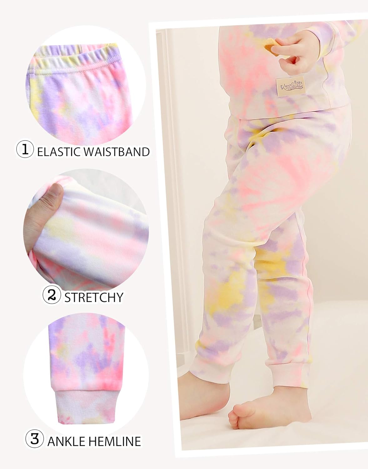 VAENAIT BABY 12M-12Y Toddler Kids Boys Girls 100% Cotton Marbling Tiedye Sung Fit Sleepwear Pajamas 2pcs Pjs Set