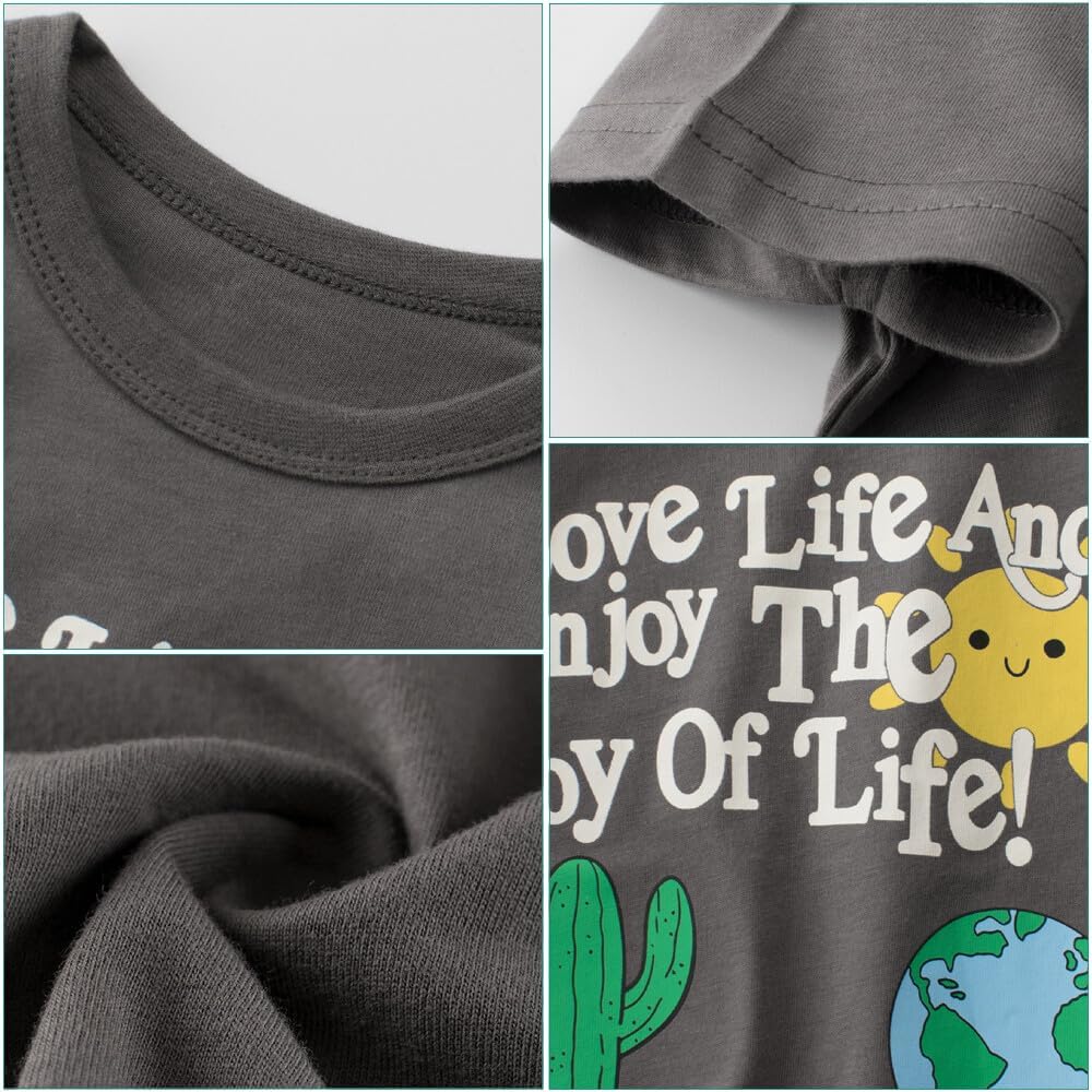 Boys' 4-Pack Excavator Short Sleeve Crewneck T-Shirts Top Tee Size 2-7 Years Toddler Boys' Value Pack Cotton T-Shirt