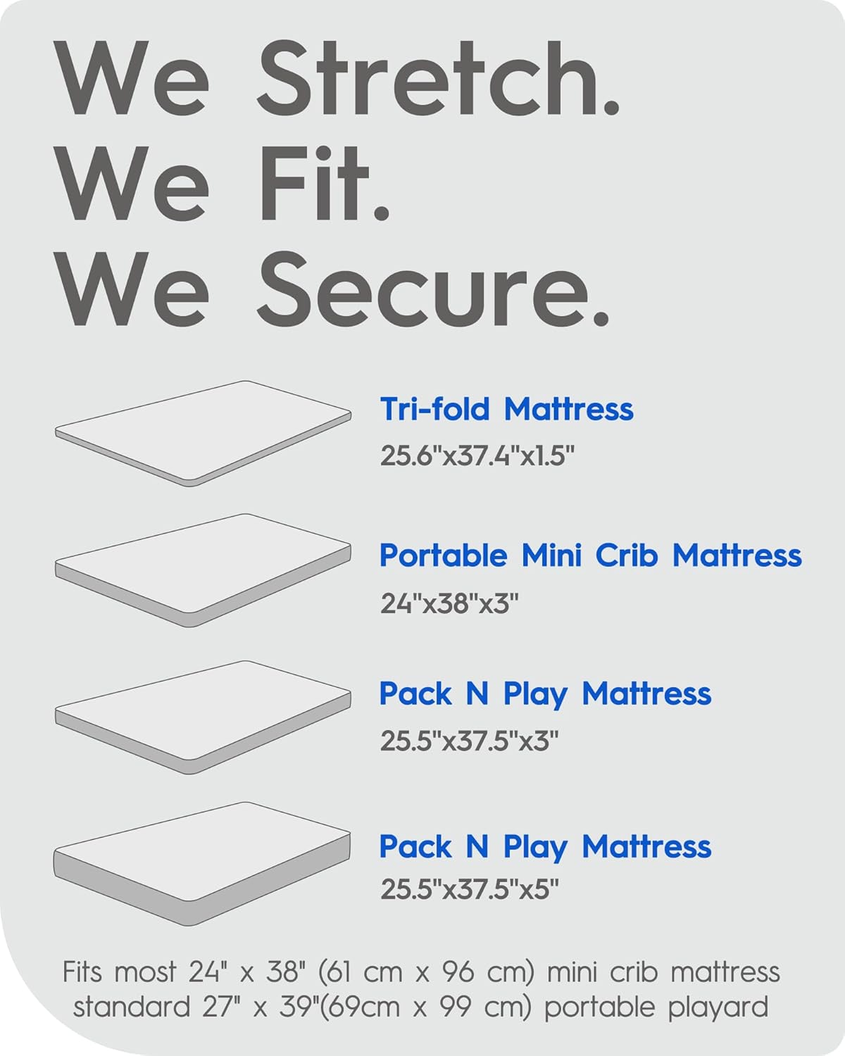 Cloud-Like Soft Pack N Play Sheets - Compatible with Graco, 4moms, Dream On Me, Baby Trend and Other 27 X 39/24 X 38 Inch Playard Mattress Pad, Jersey Knit Cotton, 2 Pack (Planet & Moon)