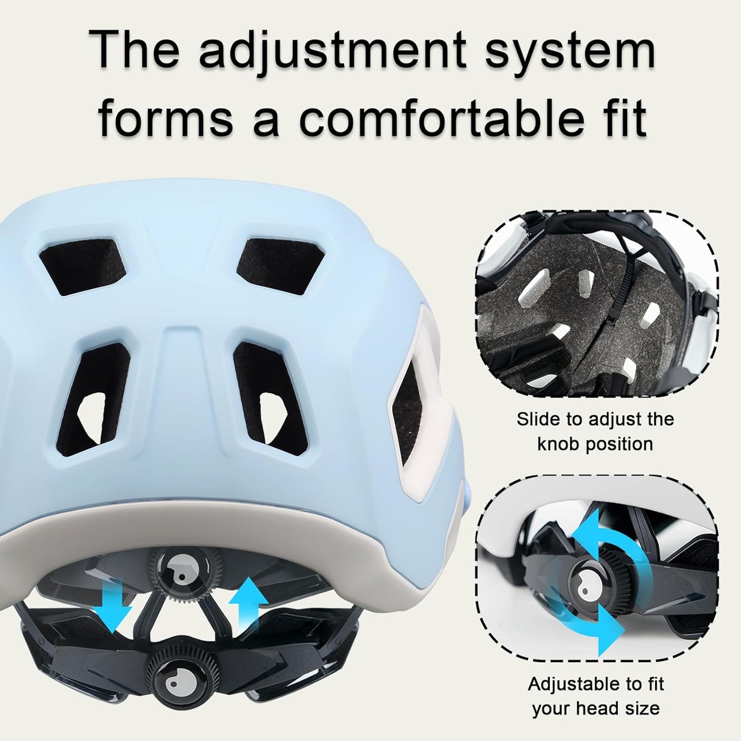 Bike Helmet for Adult & Youth, Lightweight MTB Helmet with Adjustable Visor for Mountain/Road Cycling, 2 Sizes for Men Women Boys Girls