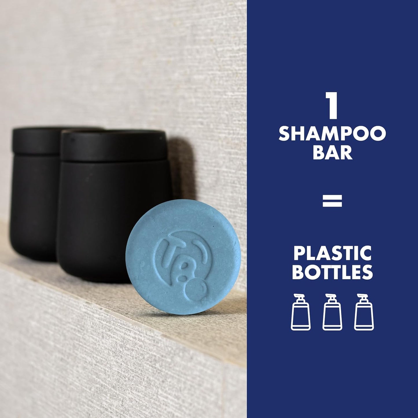 Argan Oil + Bamboo Extract 3-in-1 Shampoo Bar for Men - For Hair, Beard & Body - Deep Clean, Nourishing & Frizz Control - Natural, Paraben & Sulfate-Free - Made in USA - 4.5oz (Pack of 2)