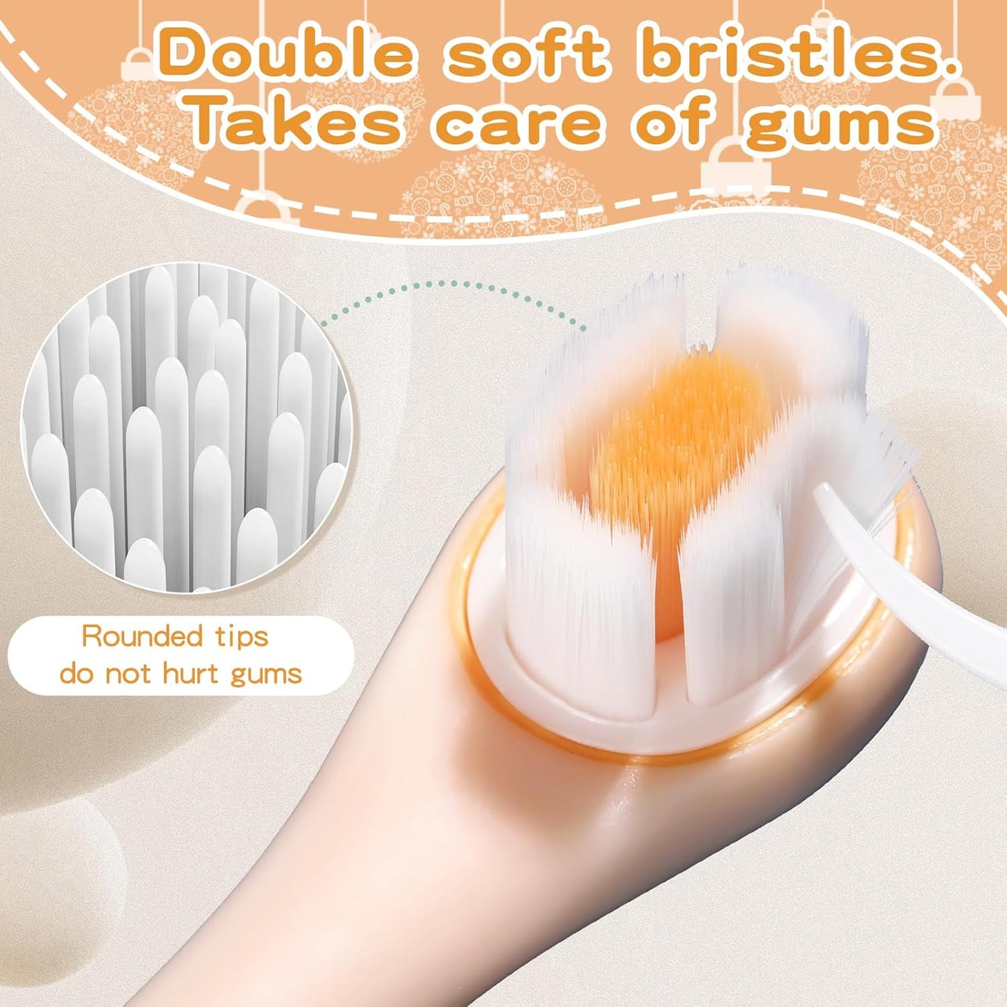 Kids Toothbrushes 2 Pack,Soft Bristle Toothbrushes for Baby 1-3 Years Old Cute Dinosaur Toothbrush for Toddlers Baby's First Training Toothbrush Anti-Strike Throat Not Easy to Shed Bristles