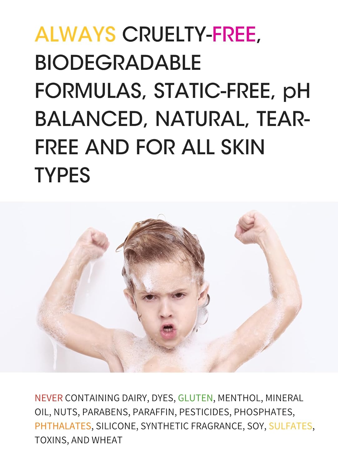 Clean Kids Naturally Tropical Shampoo- EWG Verified, All-Natural, Coconut-free, Gluten-free, Vegan, and Cruelty-free, Paraben-Free (16 Fl Oz, Orange Burst)