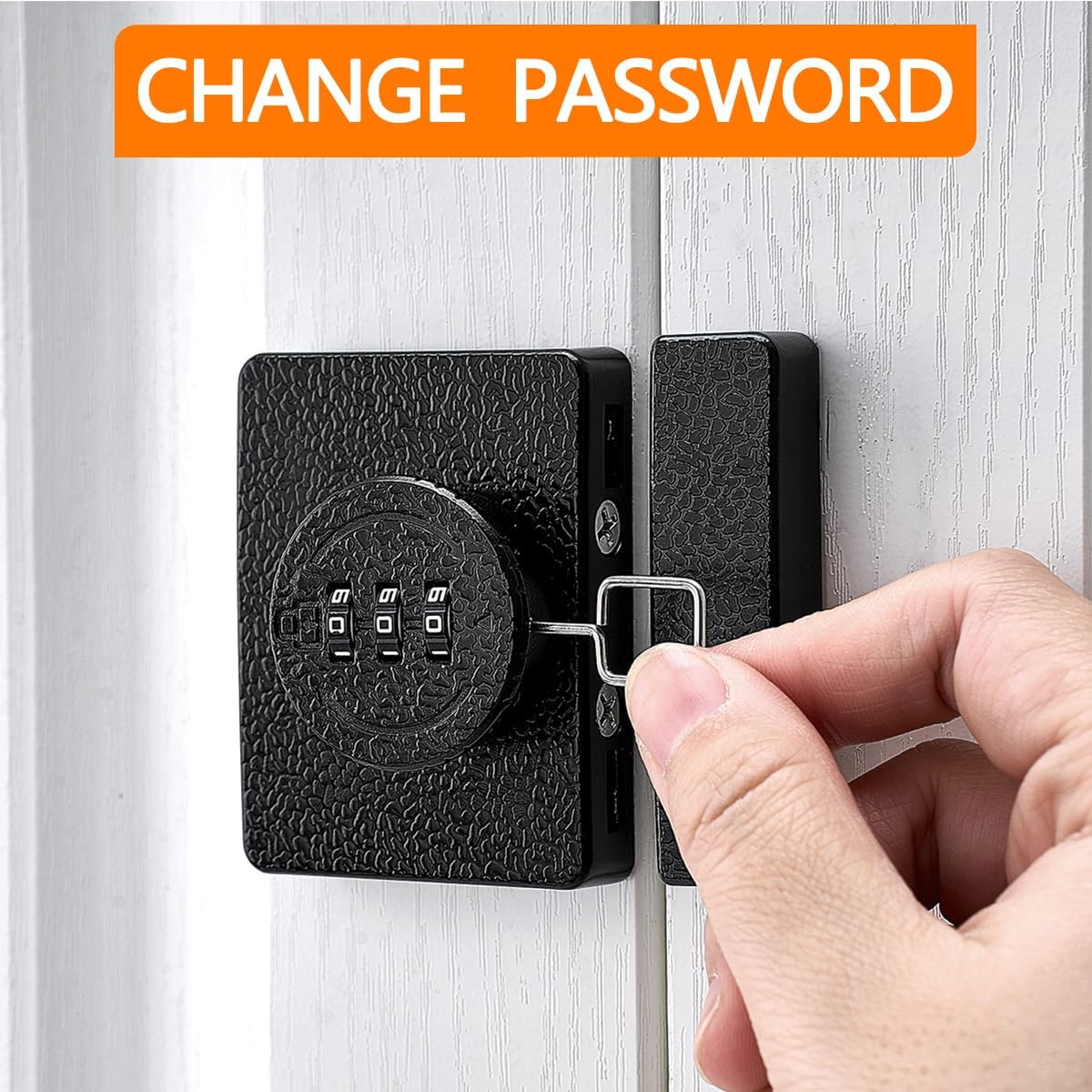 Black Cabinet Lock,3 Digit Password Keyless,Anti Pry Mechanical Password Lock,Protect Privacy,for Drawer,Cabinets,Locker, Closet,Windows,Sliding Door,Bathroom,and Garden