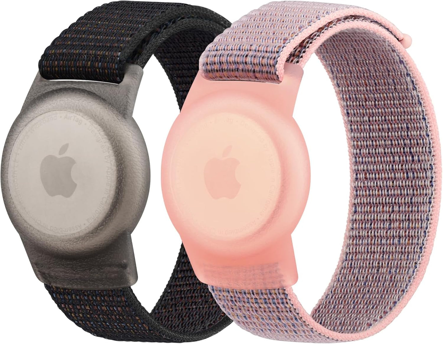 Vancle Kids Wristband for Apple AirTag, Protective Case for Air Tag GPS Tracker Holder with Nylon Bracelet, Adjustable Anti Lost Watch Band for Toddler Baby Children Elders