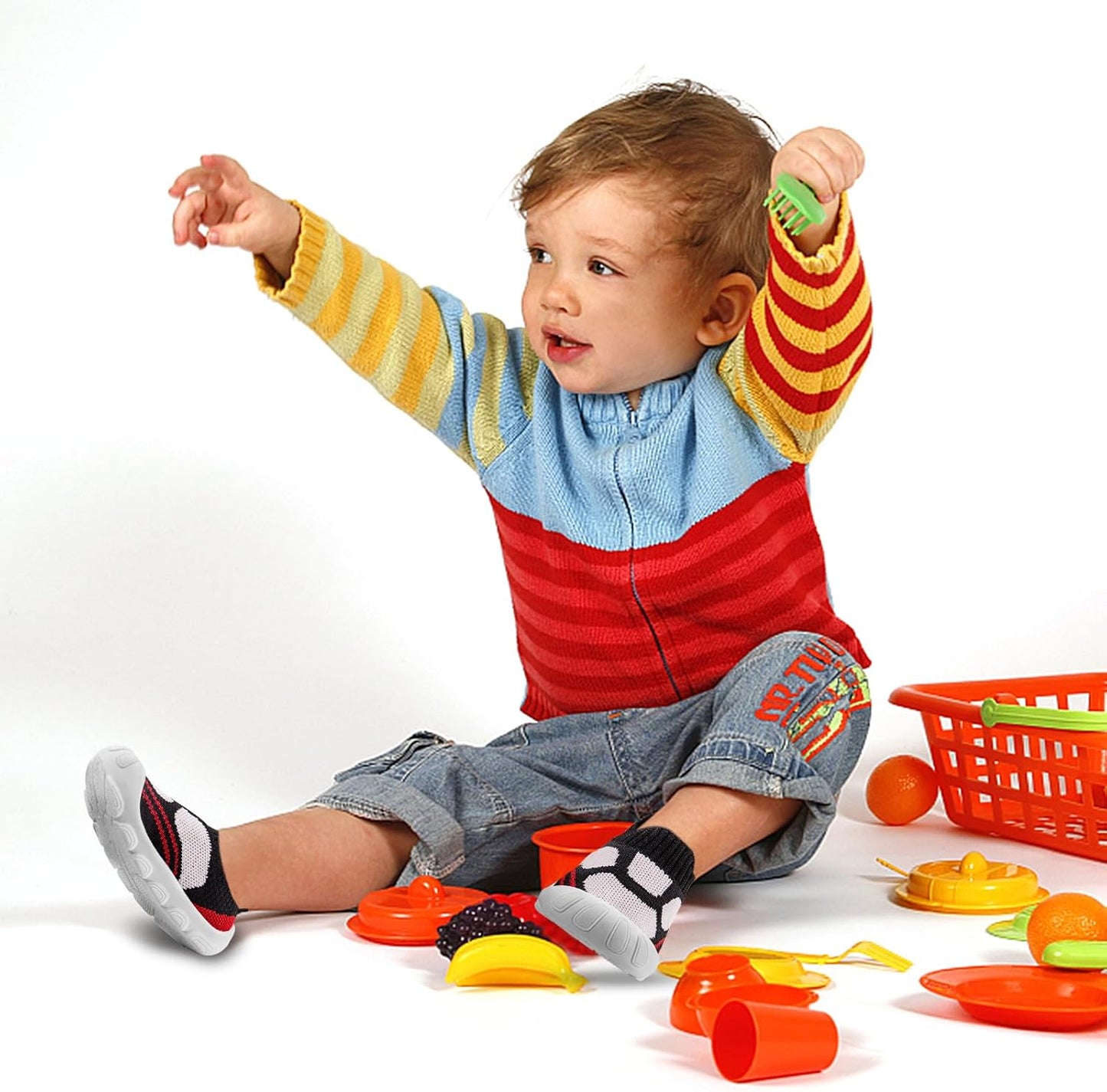 Charrost Toddler Baby Girl Boy First Walking Shoes Checkered Sneakers Sizes 3/4/5/6/7/8T. Soft, Cute,Flexible for First Walkers. Non-Slip, Slip On, Wide Toe Box Indoors Outdoors