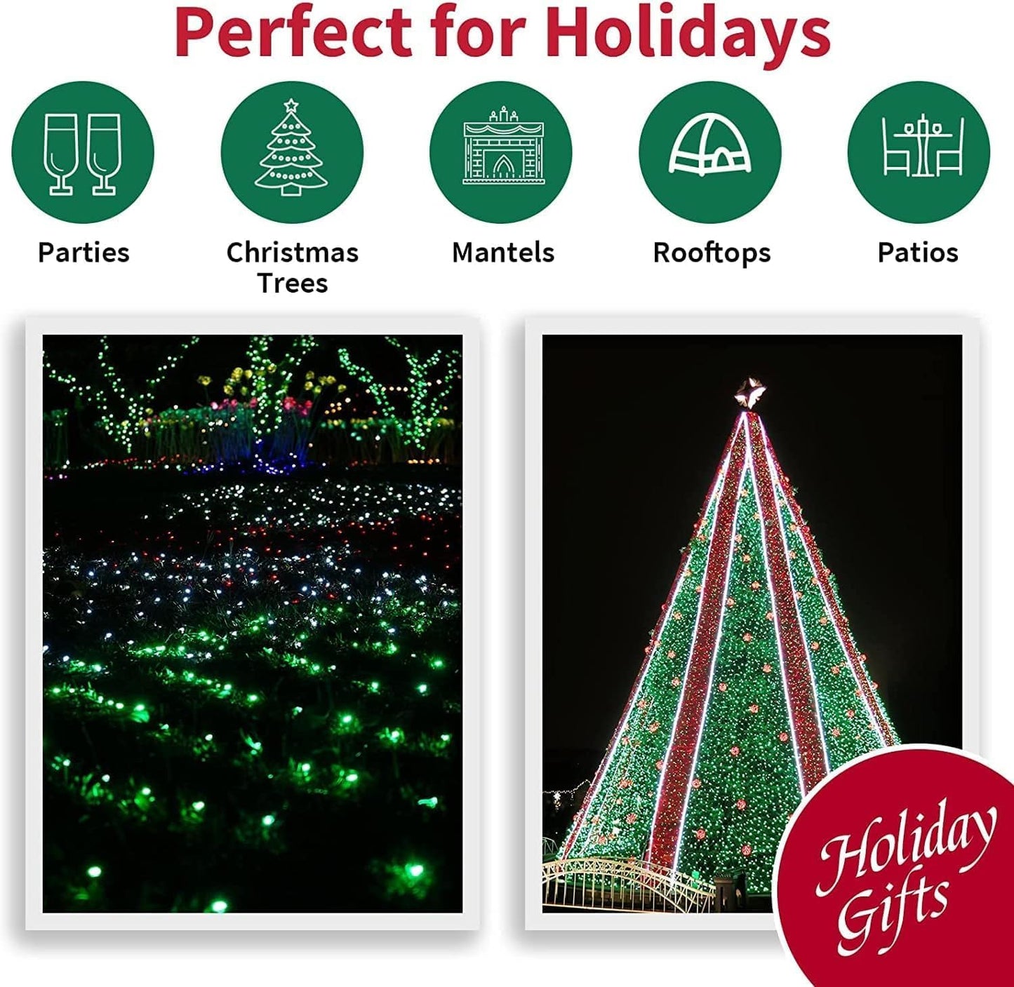 33ft St Patrick's Day Decorations Lights, 100 LED Green Wire Fairy Starry String Lights Plug in, 11 Lighting Modes, for Indoor Outdoor Xmas Tree Wedding Party Decoration (Green)
