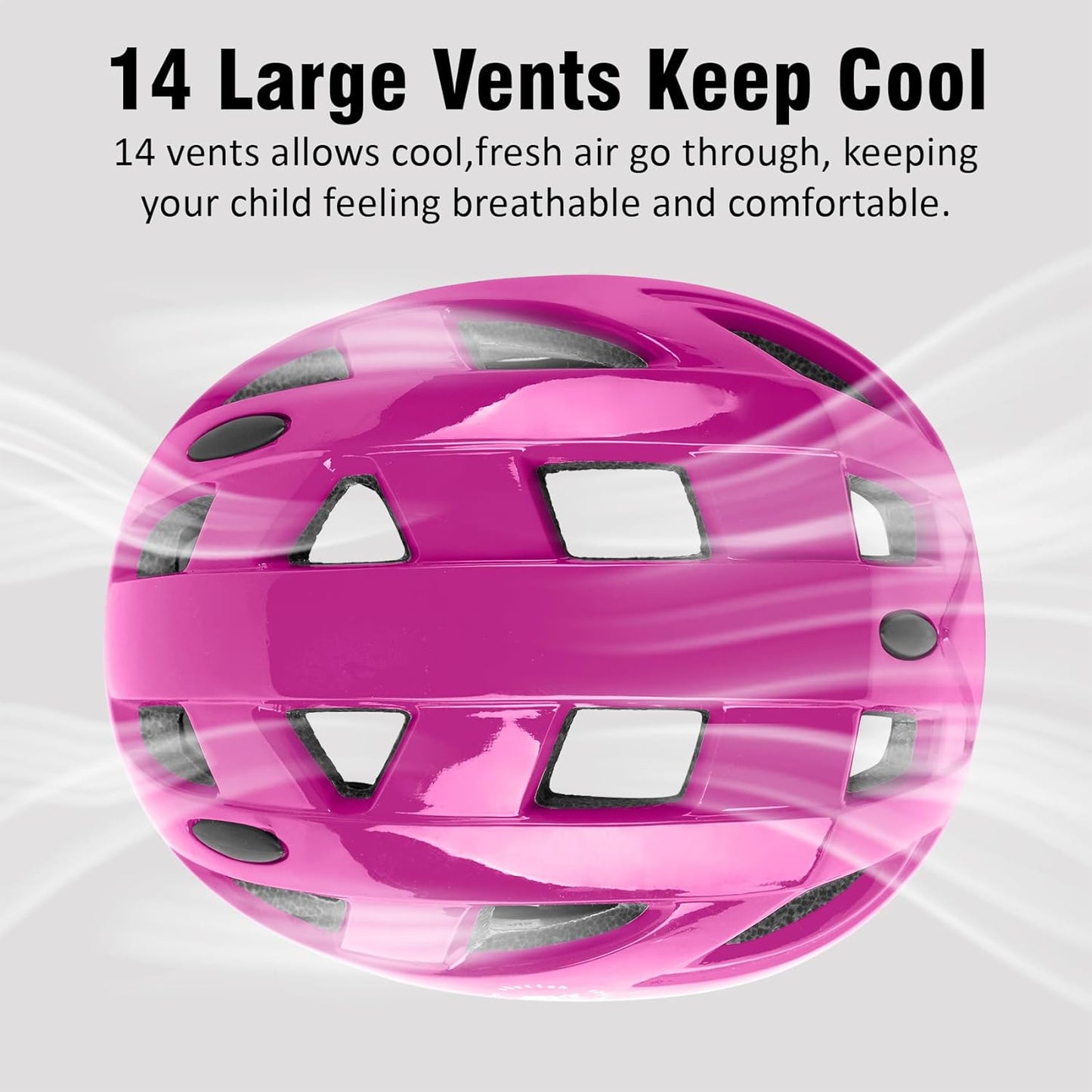 Kids Bike Helmet,2 Sizes Adjustable for Youth Child Boys & Girls Ages 3-5-8-14,Ventilation and Multi-Sport for Bicycle Scooter Skate