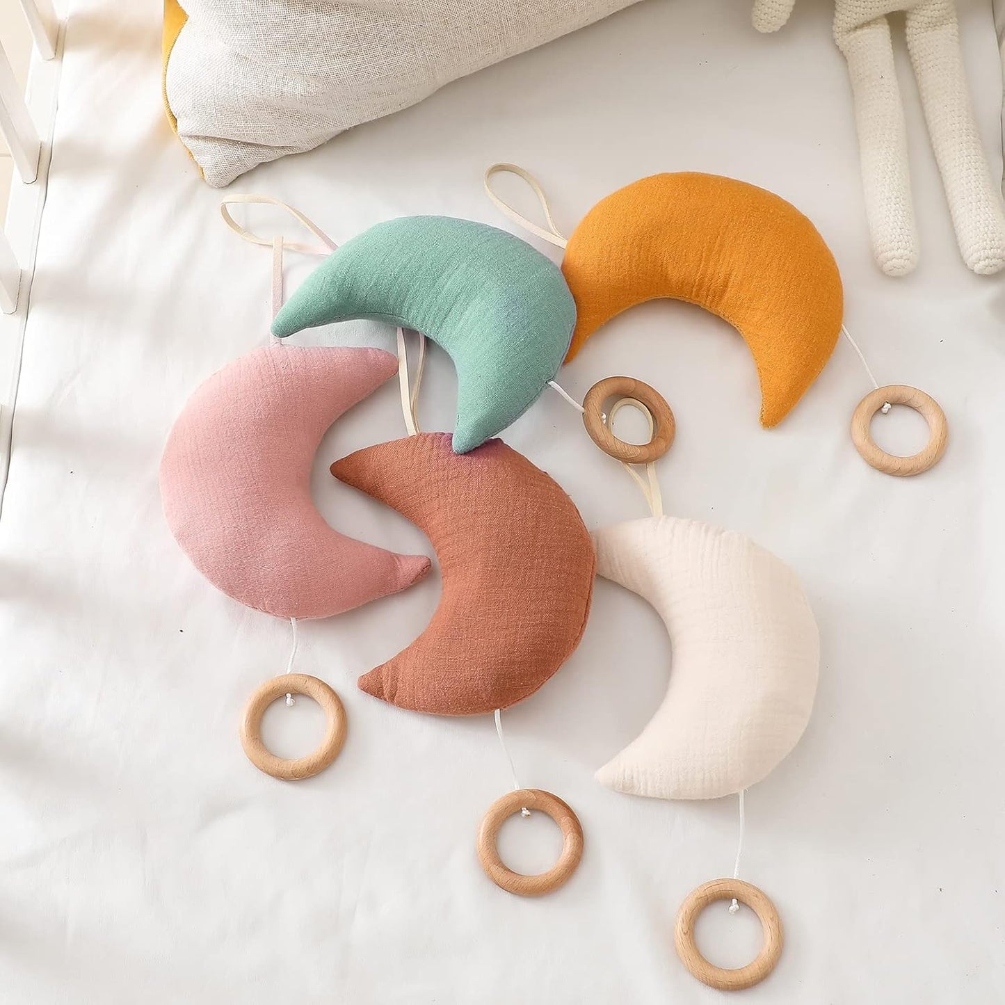 Baby Travel Toy with Music Box - Brahm's Lullaby Pull Musical Toy, Baby Mobile Crib Bed Bell Toy for Carriers and Cribs